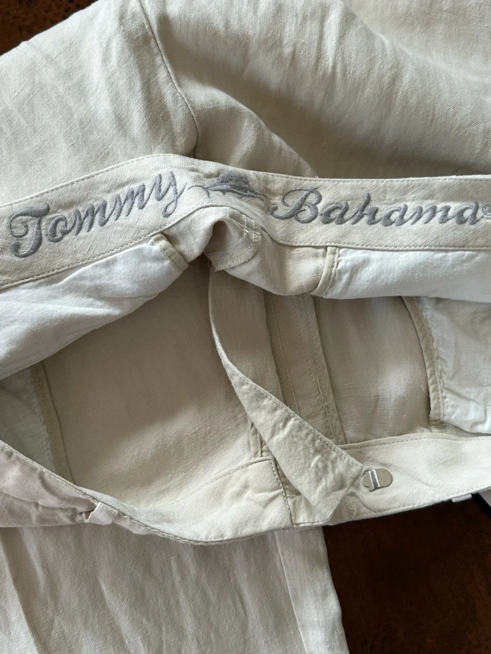 Tommy Bahama Men's Cream Linen & Silk Blend Chinos Resort Vacation Size 36x32